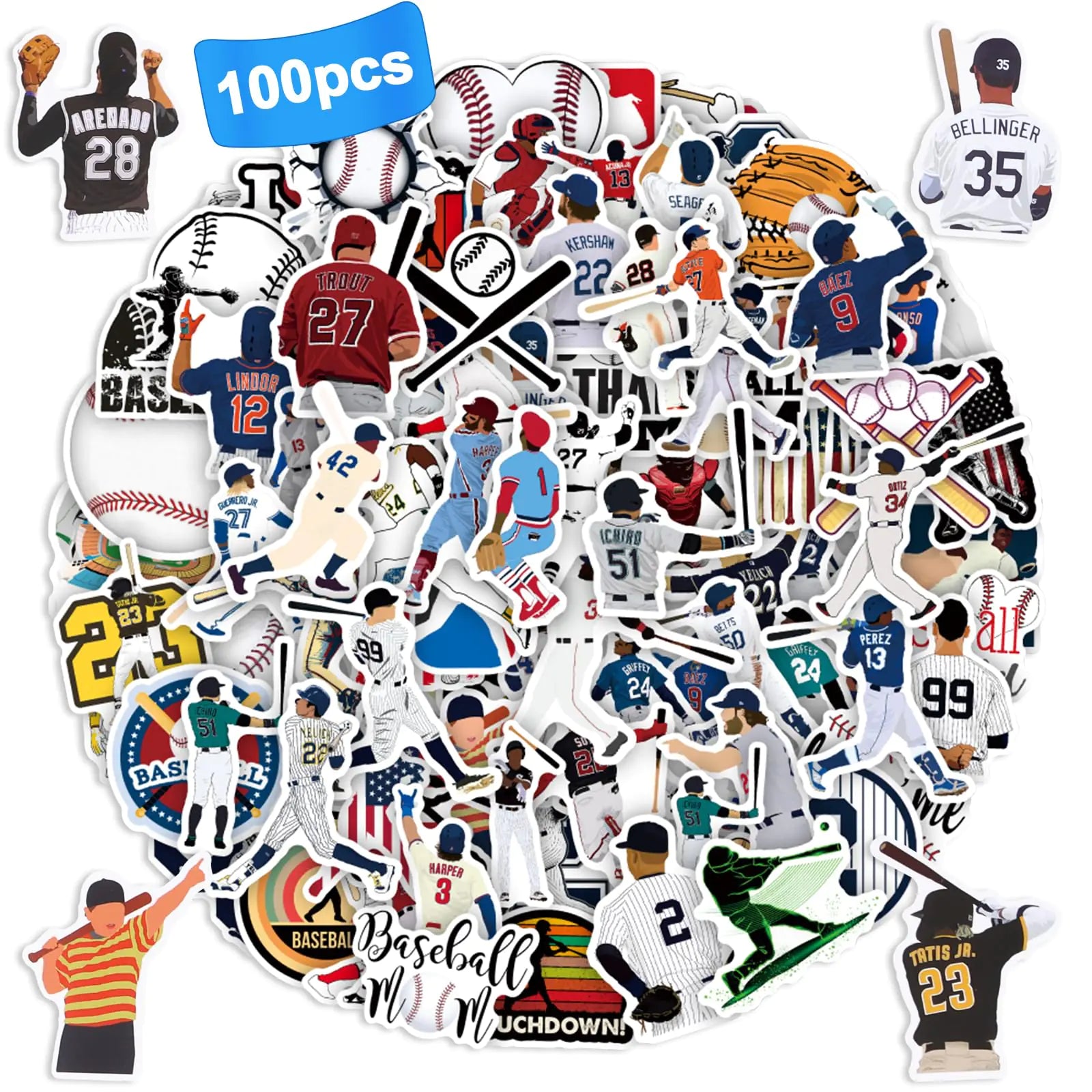 🛹: JOFONY 100-Pack Skateboard Stickers - Waterproof Vinyl Decals for Laptops & Water Bottles