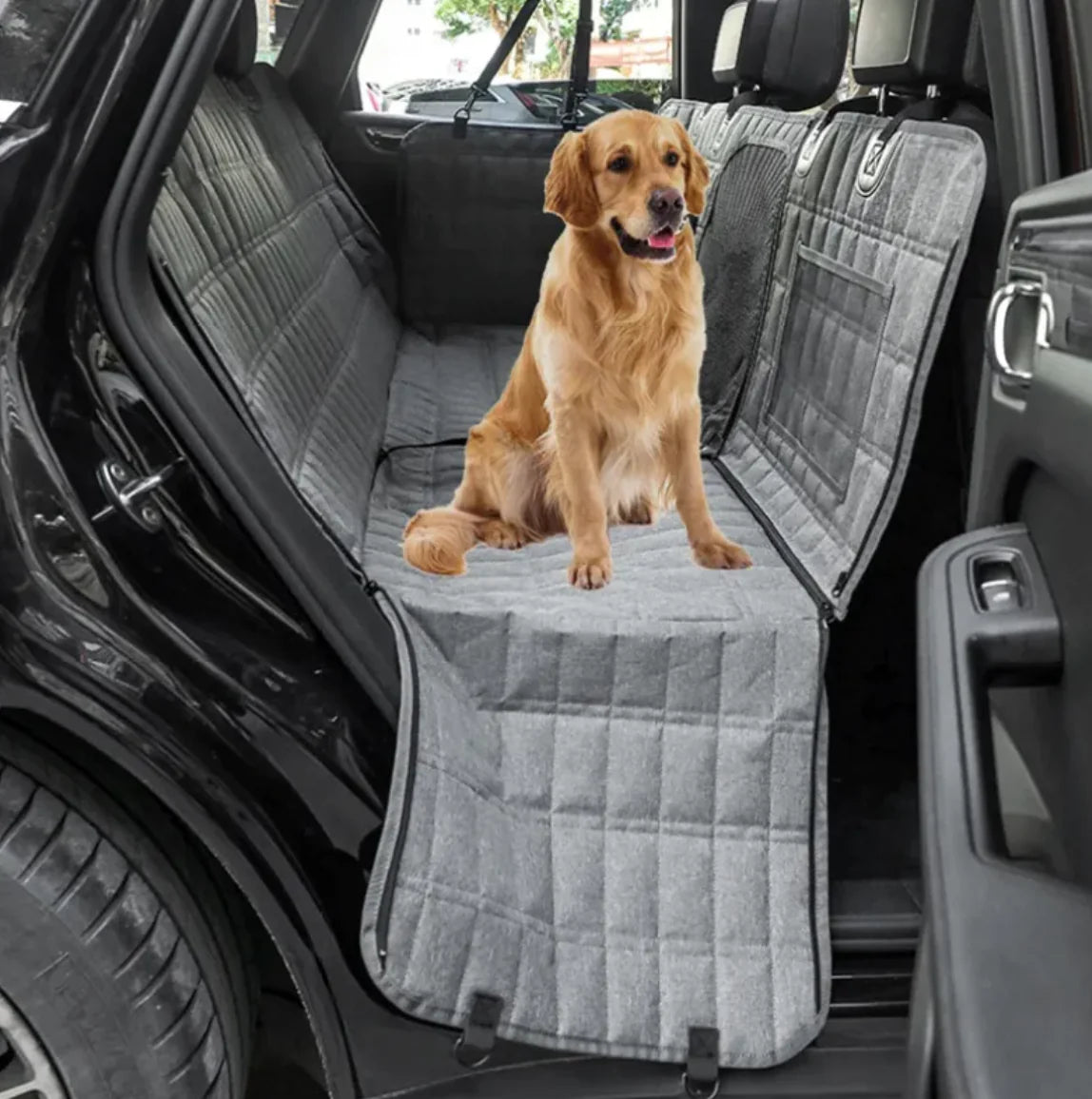 🚗: Pet Travel Rear Seat Cushion with Dog Toilet
