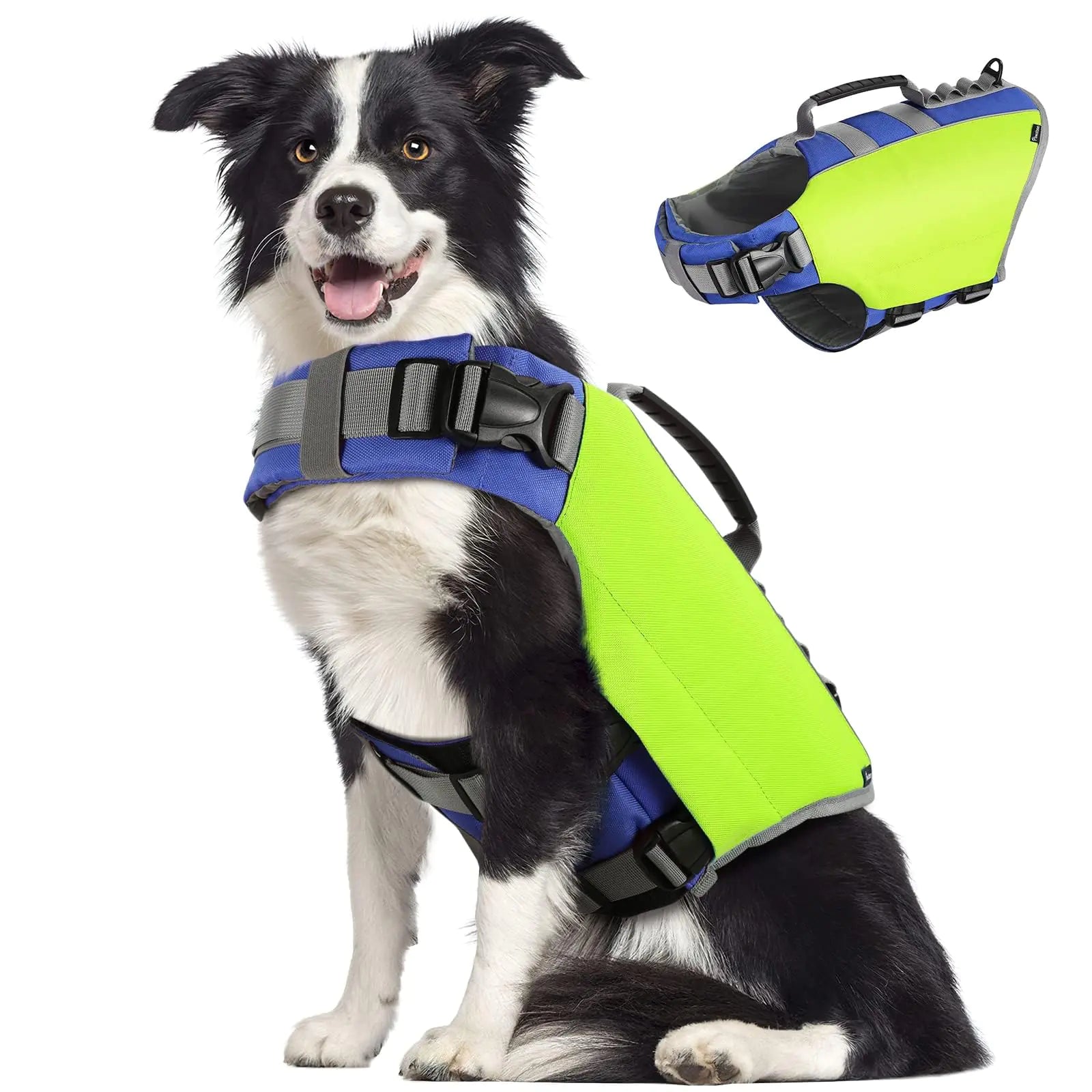 🦺: Dog Life Jacket L - Reflective Pet Safety Vest with Rescue Handle