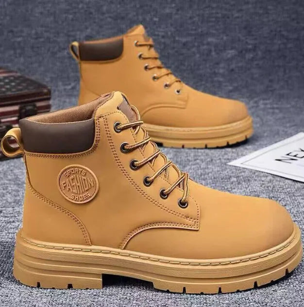 🇬🇧: Men's British Style Short Leather Boots - Premium Leisure Footwear