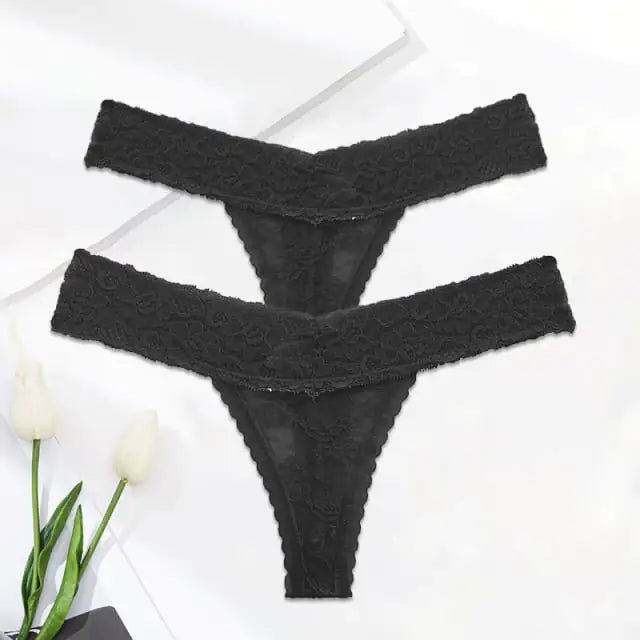🌙: Premium Lace Thong Panties - Elegant Intimate Comfort Collection