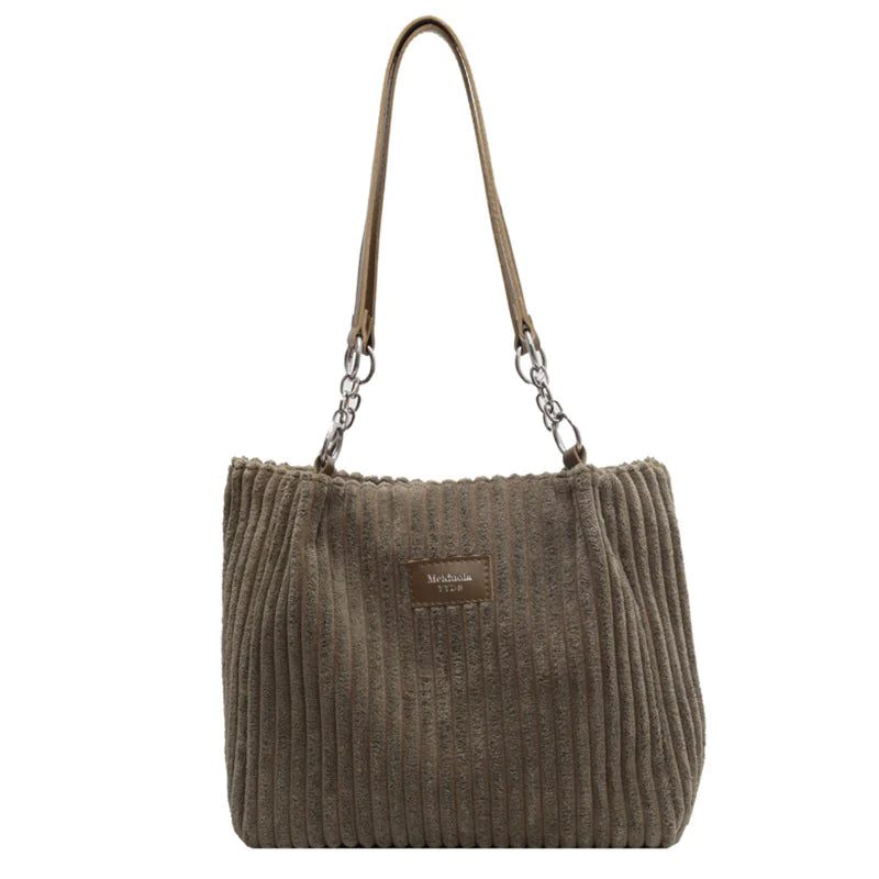 👜: Retro Corduroy Shoulder Bag - European American Style