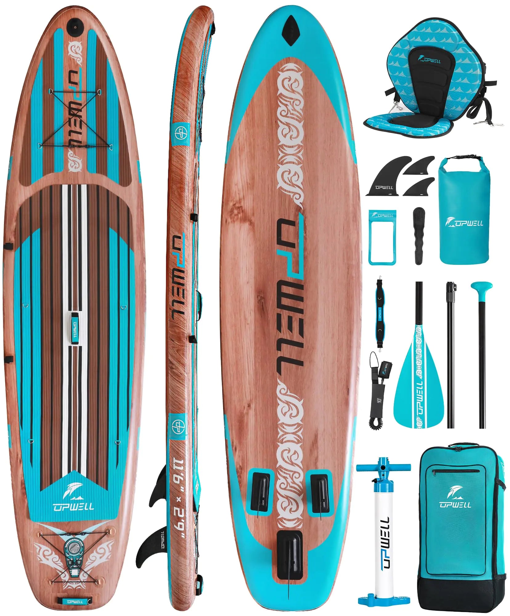 🏄: UPWELL 11'6" Inflatable SUP with Kayak Seat - Premium Dual-Purpose Paddle Board