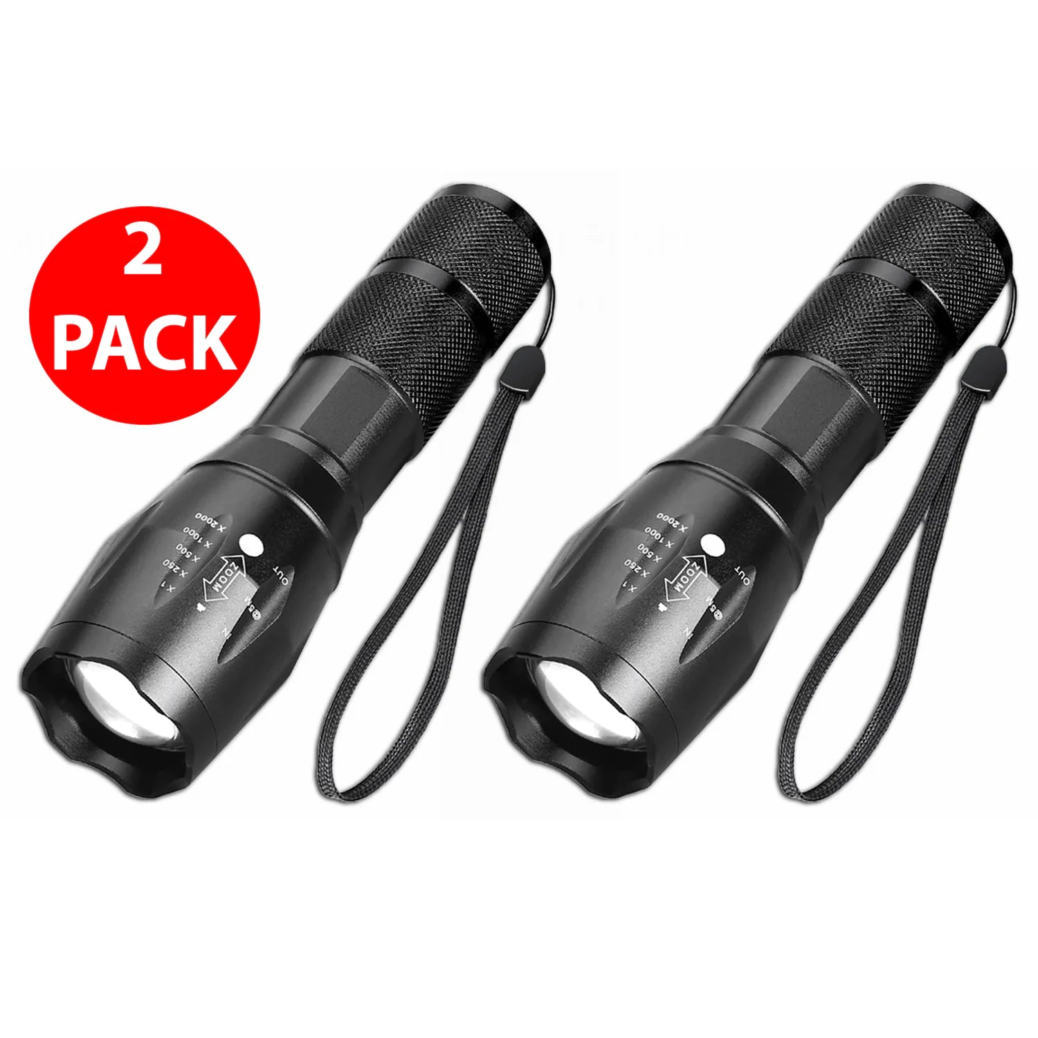 🔦: Super-Bright 90000LM LED Tactical Flashlight - 5 Modes Zoomable Torch