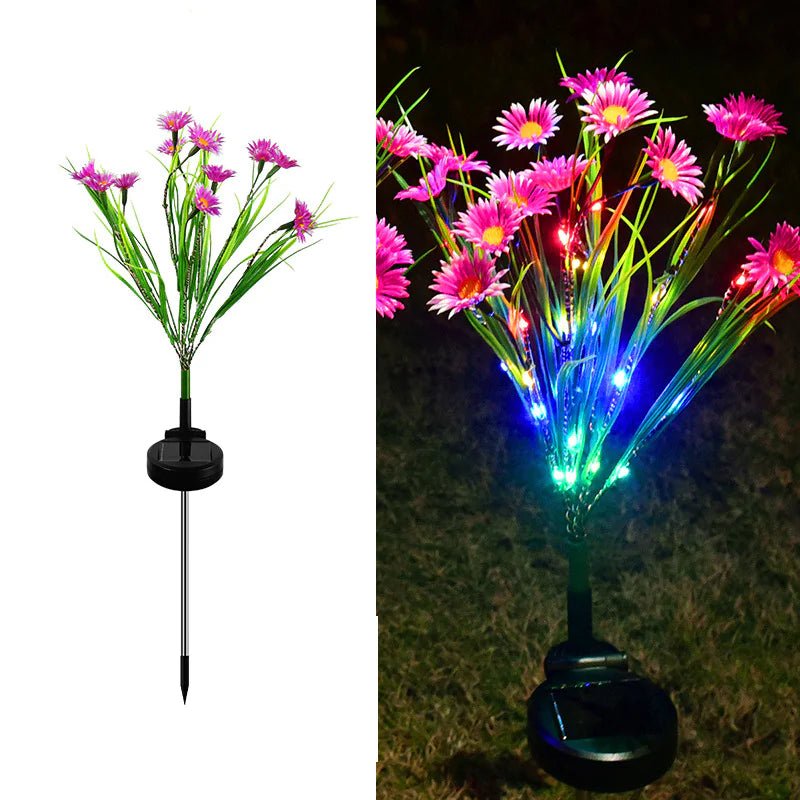 🌸: Solar Garden Lights LED Flower Stake - Waterproof Outdoor Patio Decor