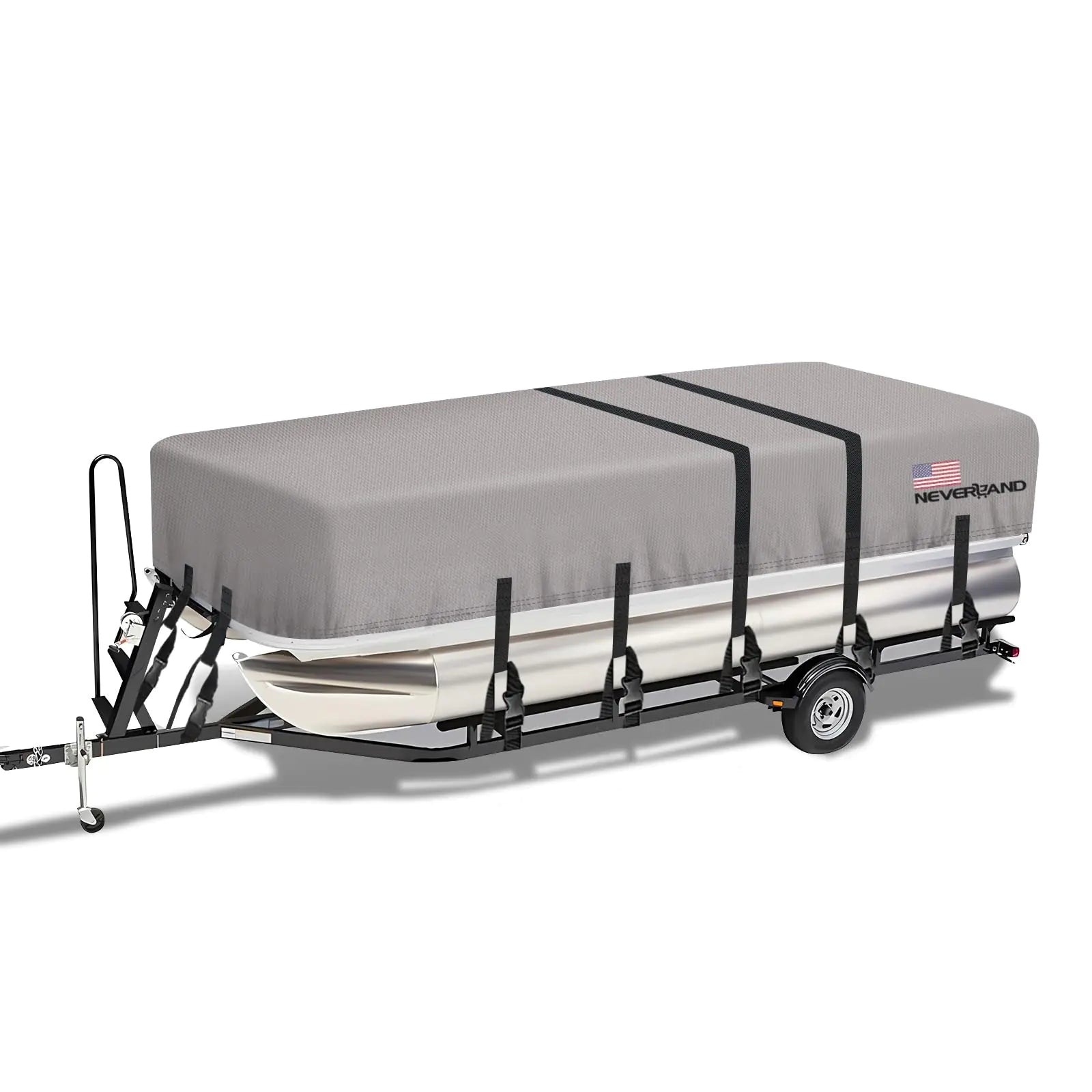 ⛵: Pontoon Boat Cover 17-20ft - Waterproof Heavy Duty Marine Grade Canvas with Straps