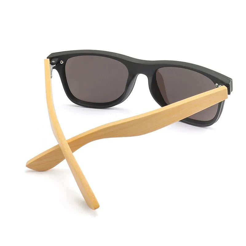 🌿: Bamboo Wood HD Polarized Sunglasses - Eco-Friendly UV Protection