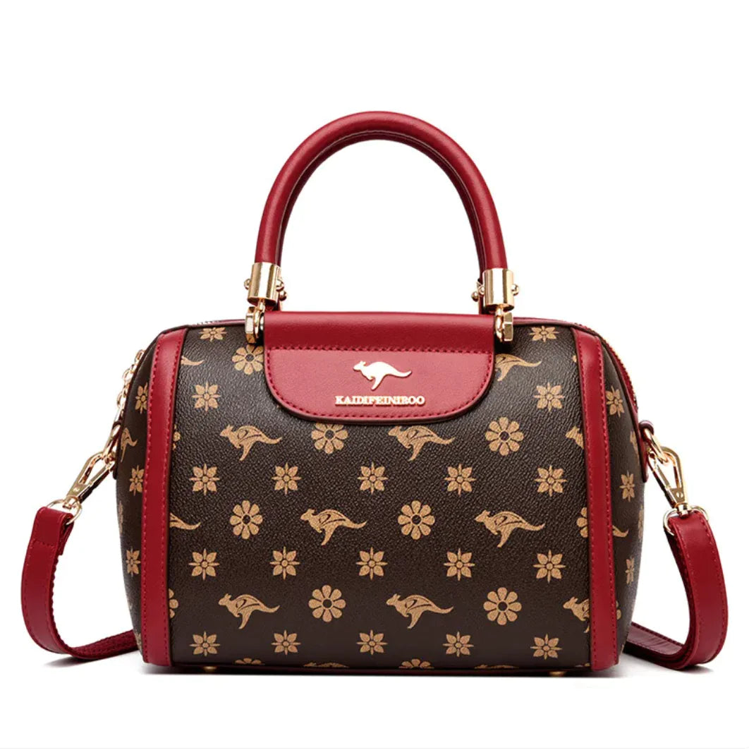 👜: Printed Fashion Shoulder Bag - Eye-Catching European Retro Style