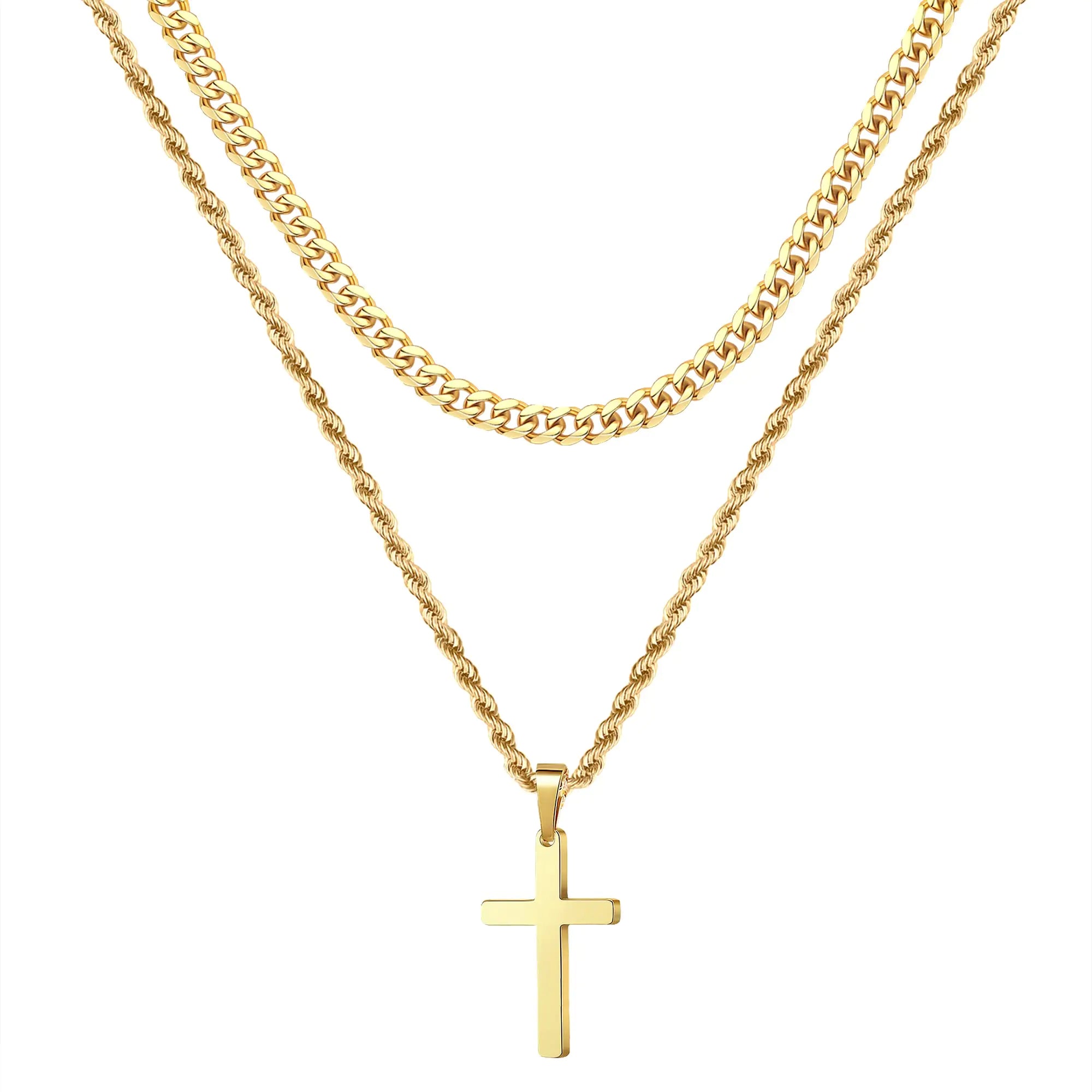 ✝️: Men's Stainless Steel Cross Necklace