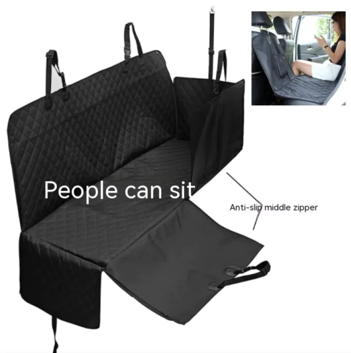 🚗: Pet Travel Rear Seat Cushion with Dog Toilet