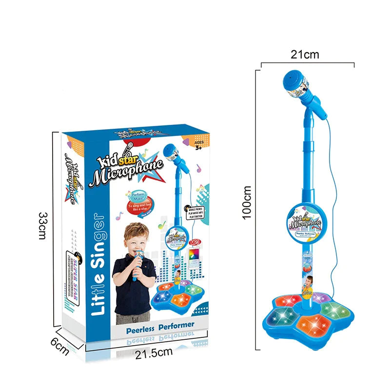 🎤: Kids Microphone with Stand - Interactive Musical Toy for Ages 4-6