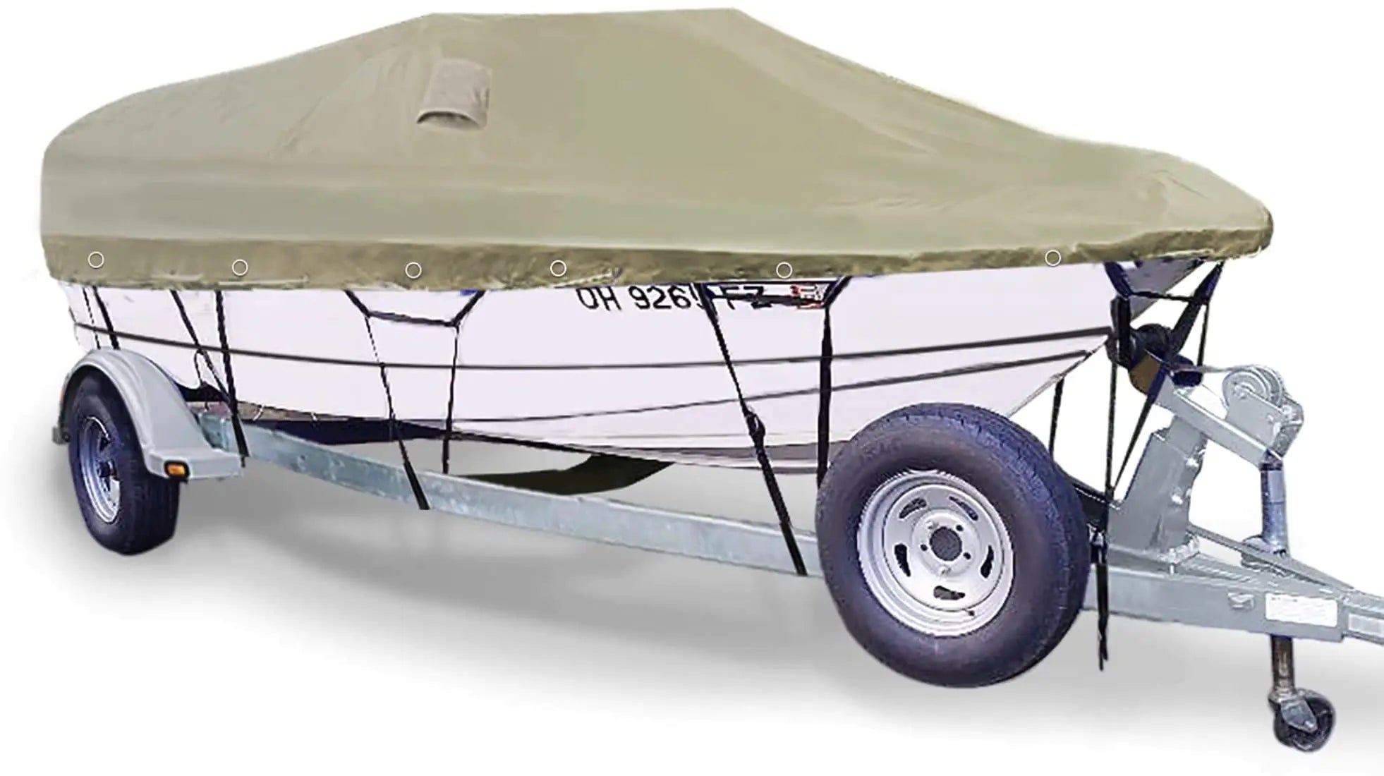 ⛵: Heavy Duty Boat Cover 15ft-17ft - 1100D Waterproof Trailerable V-Hull Protection