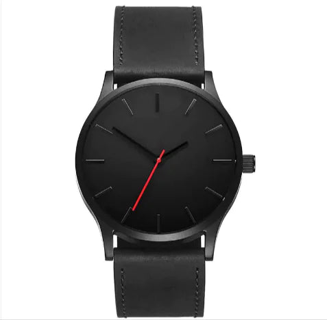 ⌚: Men's Large Dial Military Watch - Leather Strap Sports Timepiece