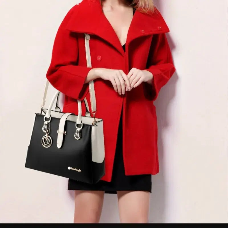 👜: Women's Contrast Simple One Shoulder Handbag