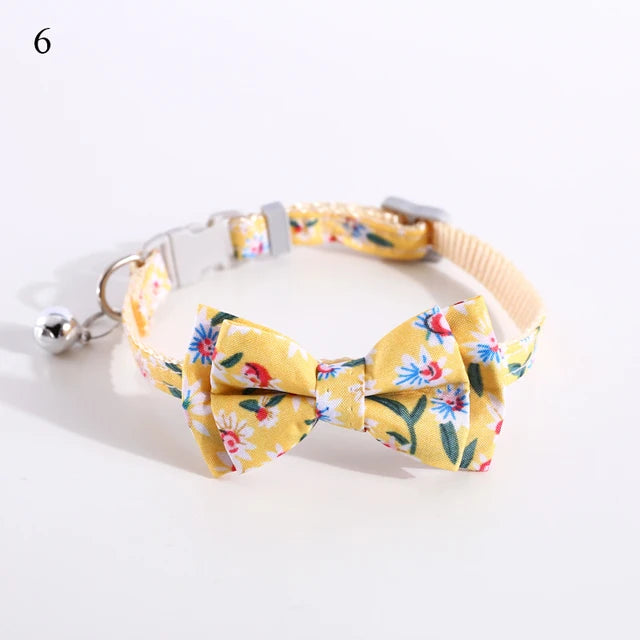 🎀: Plaid Print Pet Bow Tie Collar - Dapper Style Accessory