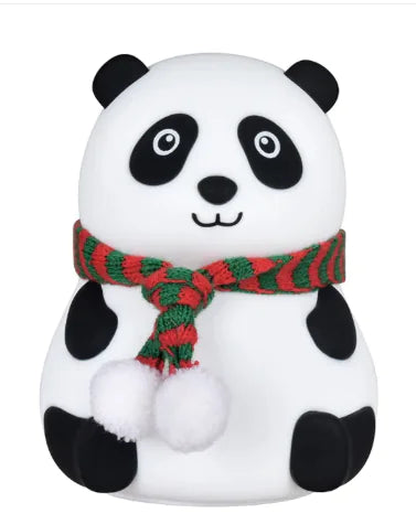 🐼: Panda Silicone LED Night Light - Cute Rechargeable Kids Room Lamp