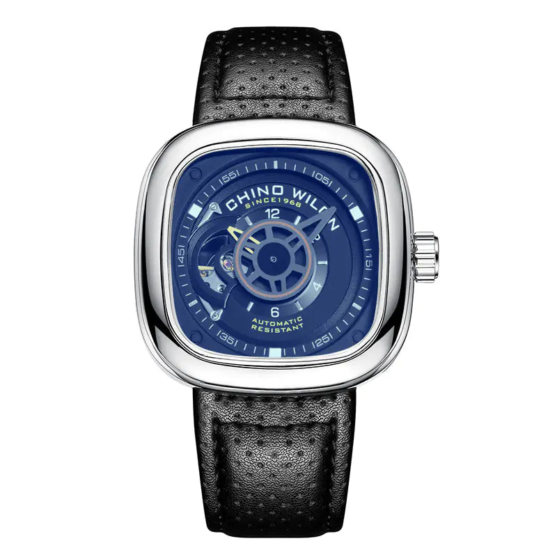 ⌚: Men's Automatic Mechanical Skeleton Watch - Premium Leather Band Timepiece