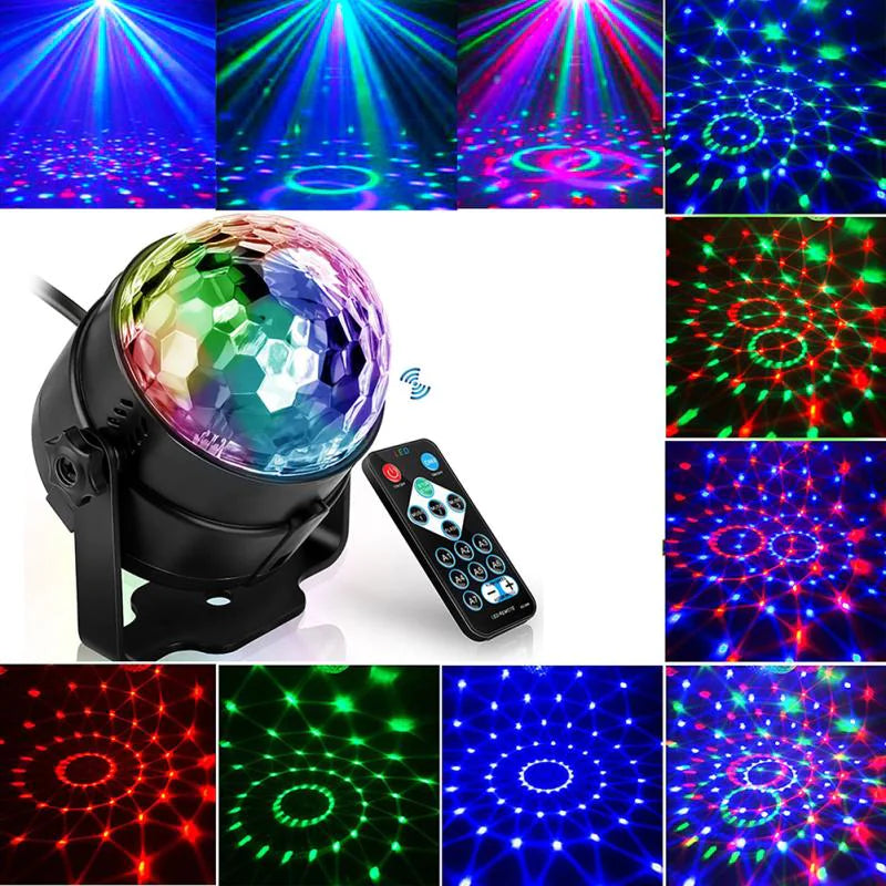 🕺: Disco Party Lights Strobe LED DJ Ball - Sound Activated Dance Lamp