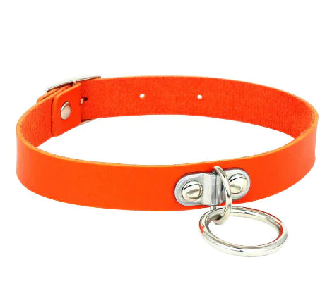 🖤: PU Leather Gothic Choker with Chain - Edgy Fashion Statement