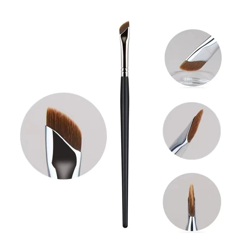 🖌️: Angled Sickle Edge Makeup Brush - Precision Professional Beauty Tool