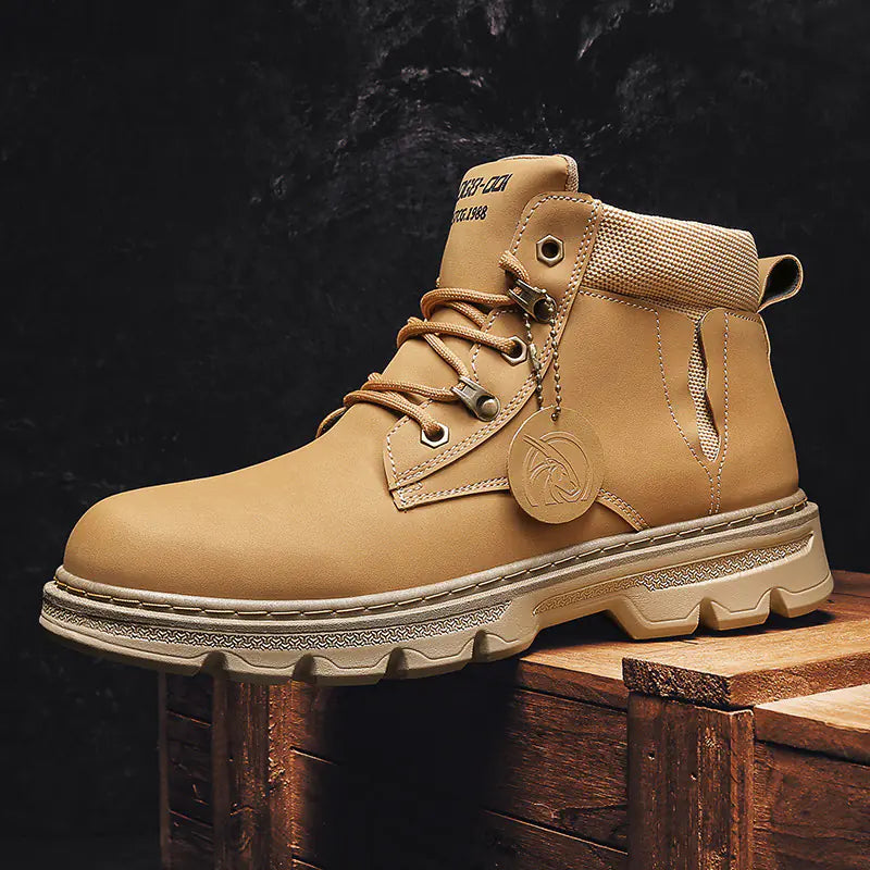 🇬🇧: Men's British Style Short Leather Boots - Premium Leisure Footwear