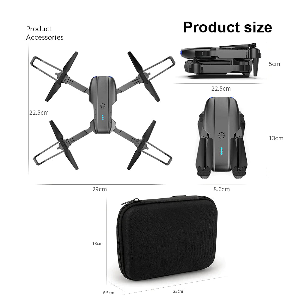 🚁: Drone X Pro 5G 4K GPS - Professional Dual Camera WiFi FPV Quadcopter