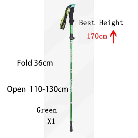 🥾: Outdoor Folding Trekking Pole - Portable Camping Walking Hiking Stick