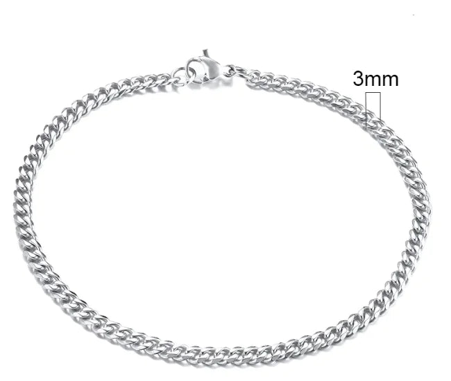 ⛓️: Stainless Steel Gold Plated Cuban Chain Bracelet for Men