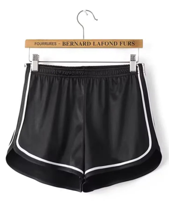 🩳: Silk Beach Shorts - Women's Slim Fit with White Edge Design
