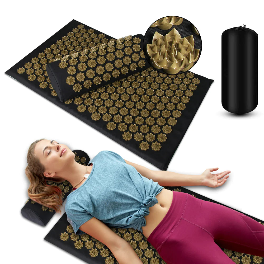 🌸: Acupressure Massage Mat and Pillow Set - Kuznetsov Applicator Therapy