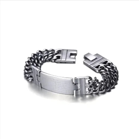 ✝️: Men's Cross Scripture Bracelet