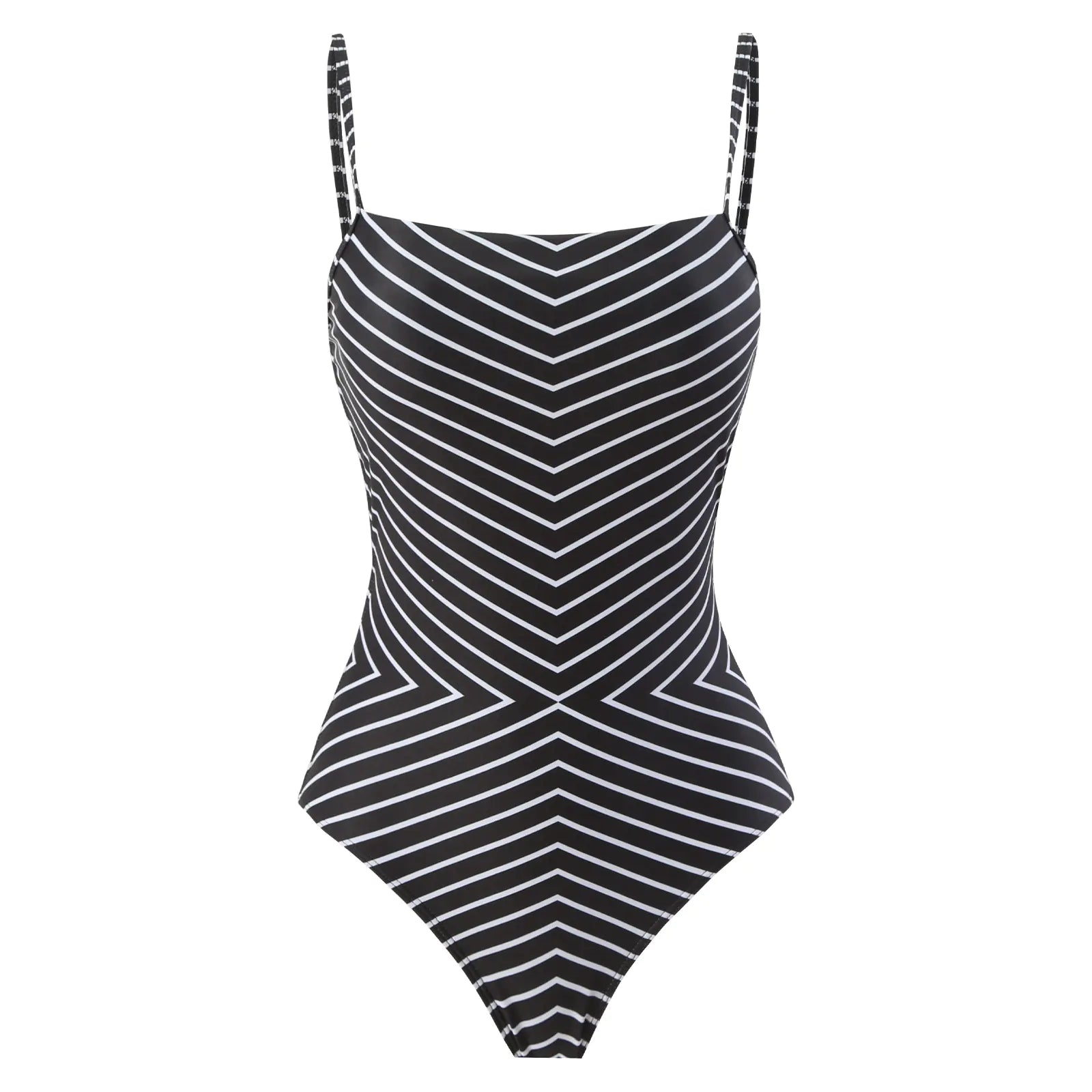 👙: Retro Striped Two-Piece Swimsuit Set