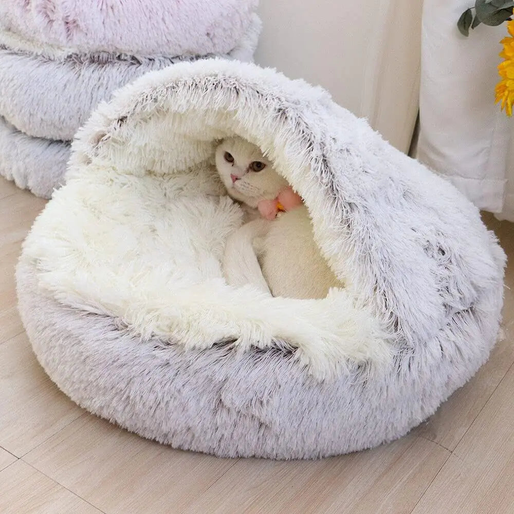 🐱: Plush Round Cat Bed - Luxurious Circular Comfort Haven