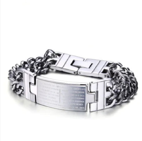 ✝️: Men's Cross Scripture Bracelet