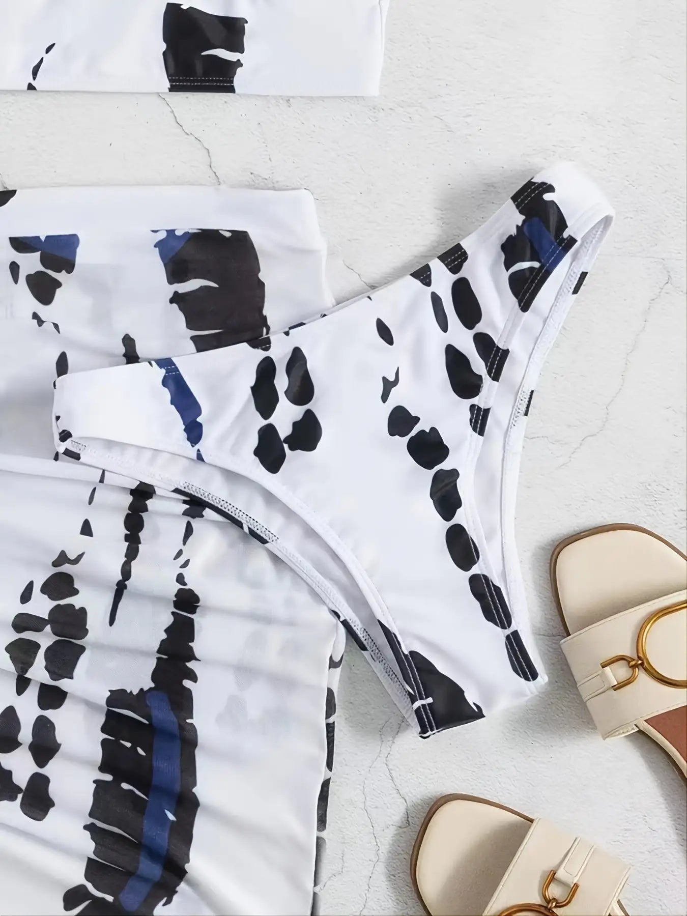 🌈: Ring-Linked Halter Tie Dye Bikini - Bohemian Two-Piece Swimwear