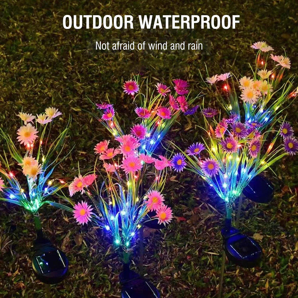 🌸: Solar Garden Lights LED Flower Stake - Waterproof Outdoor Patio Decor