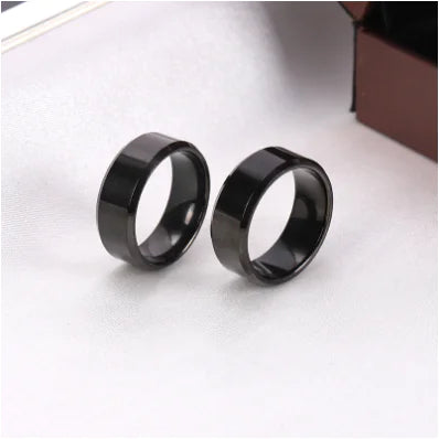 💍: Men's Titanium Steel Ring - 8mm European & American Style