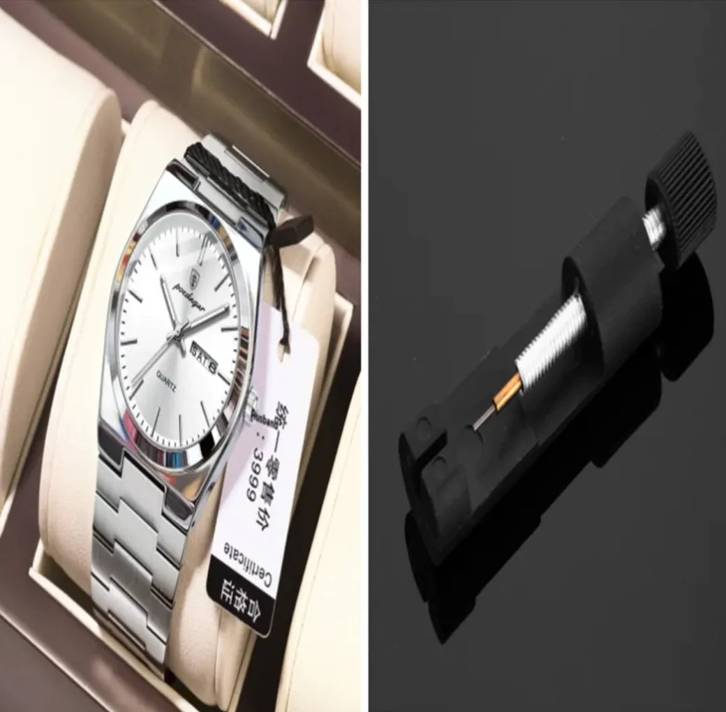 ⌚: Ultra-Thin Waterproof Men's Quartz Watch - 5mm Slim Profile 50M Resistant