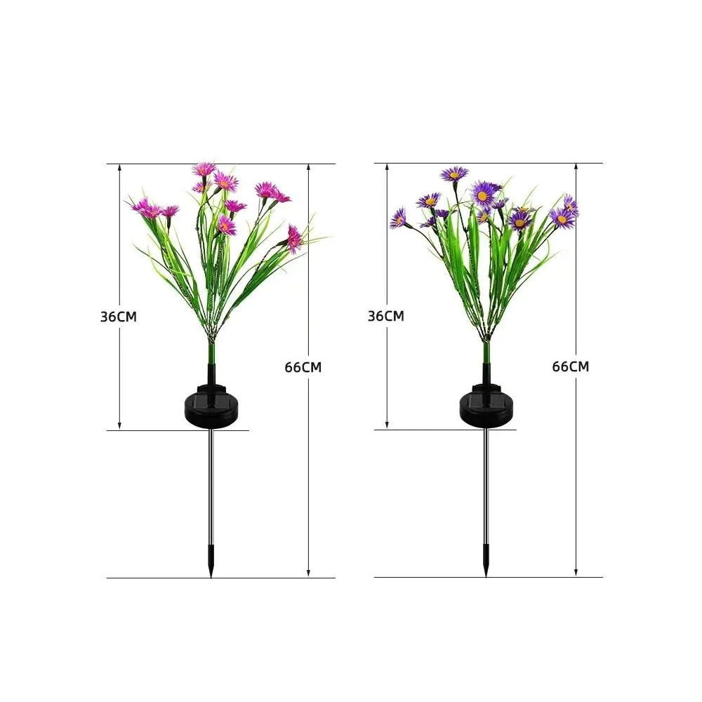 🌸: Solar Garden Lights LED Flower Stake - Waterproof Outdoor Patio Decor