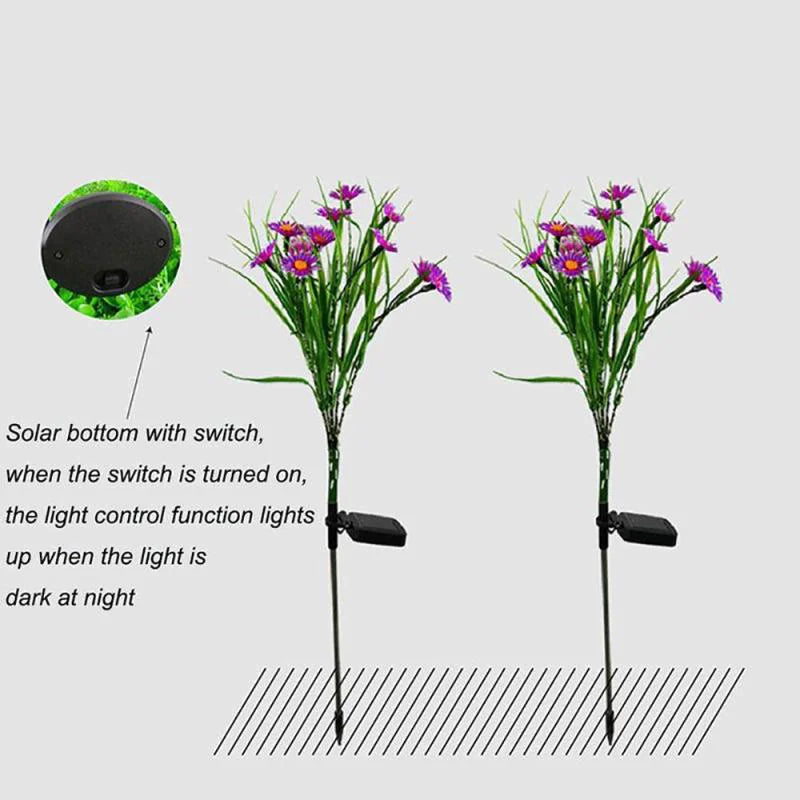 🌸: Solar Garden Lights LED Flower Stake - Waterproof Outdoor Patio Decor