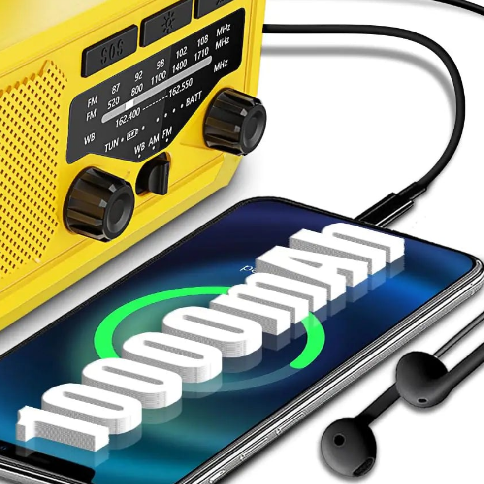 📻: Solar Hand Crank Emergency Radio - 10000mAh Battery AM/FM/NOAA Weather Radio