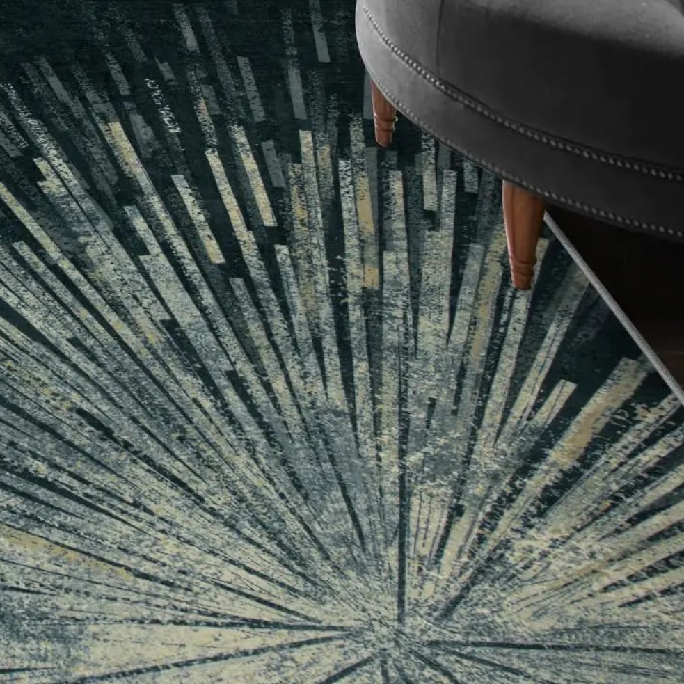 🏠: Lahome Ultra-Thin 8x10 Washable Area Rug - Modern Abstract Non-Slip