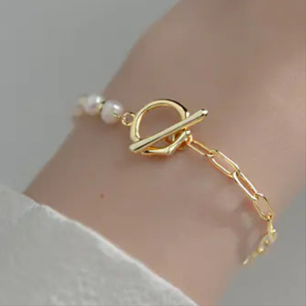 📿: Korean Style Women's Pearl Stitching Bracelet - Artisan Fashion Jewelry