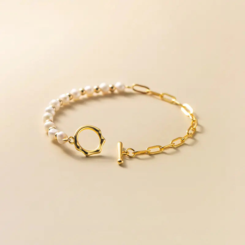 📿: Korean Style Women's Pearl Stitching Bracelet - Artisan Fashion Jewelry