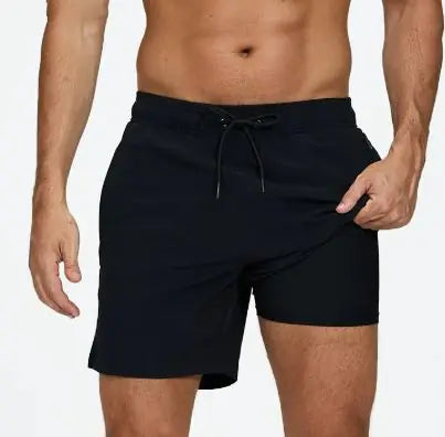 🏊: Men's Quick-Dry Double-Layer Beach Swim Trunks - Premium Comfort Swimwear