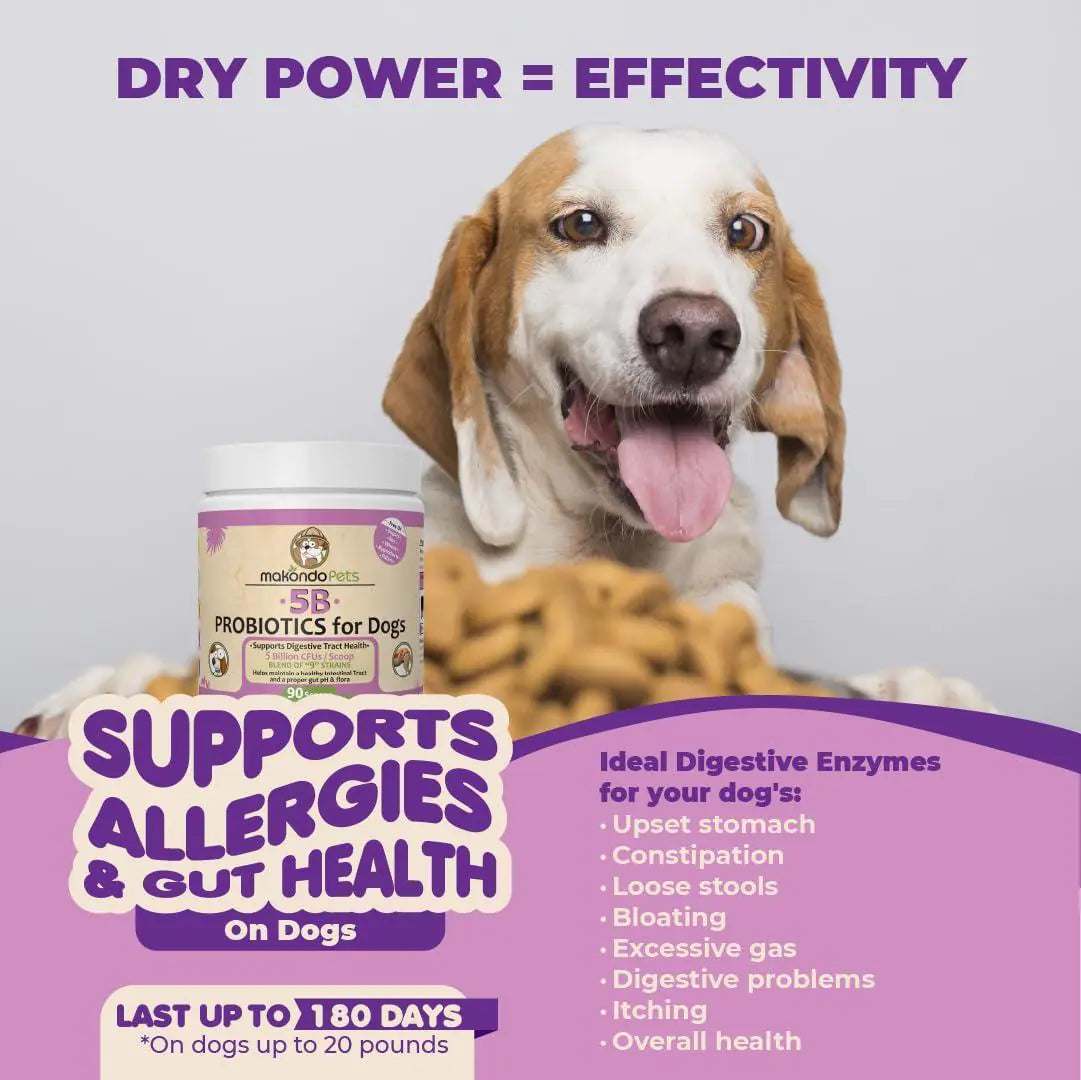 🦠: Dog Probiotics Extra Strength - 9 Species 5 Billion CFU Pet Supplement