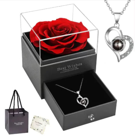 💎: Sterling Silver Heart Jewelry Set - Romantic Necklace and Earring Collection
