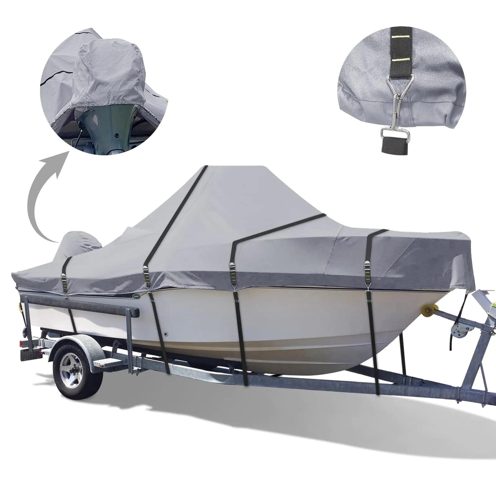 ⛵: Zenicham 900D Center Console Boat Cover - Heavy Duty Waterproof 22-24ft Protection