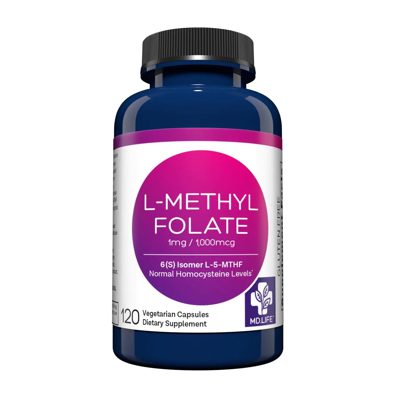 💊: MD Life L-Methylfolate 1mg - Professional MTHFR Support 120 Capsules