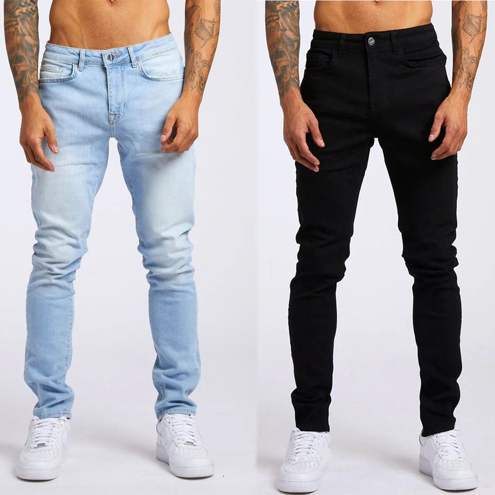 👖: Men's Slim Fit High Waist Jeans